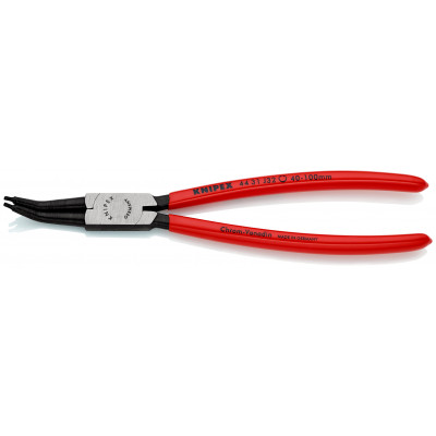 Pince pour circlips intérieurs coudée à 45° de 40 à 100mm - Gainage PVC - KNIPEX | 44 31 J32