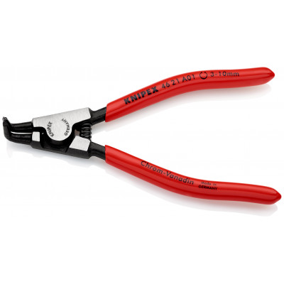 Pince pour circlips extérieurs coudée à 90° de 3 à 10mm - Gainage PVC - KNIPEX | 46 21 A01