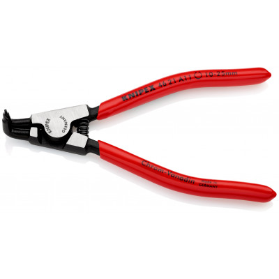 Pince pour circlips extérieurs coudée à 90° de 10 à 25mm - Gainage PVC - KNIPEX | 46 21 A11