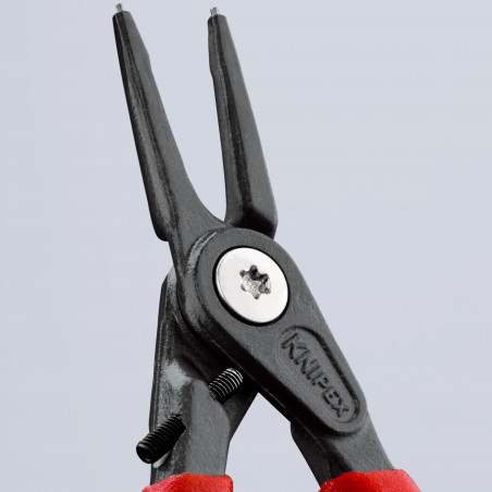 Pince circlips intérieurs de 8 à 13mm + vis de réglage - 140mm - Gainage PVC - KNIPEX | 48 31 J0