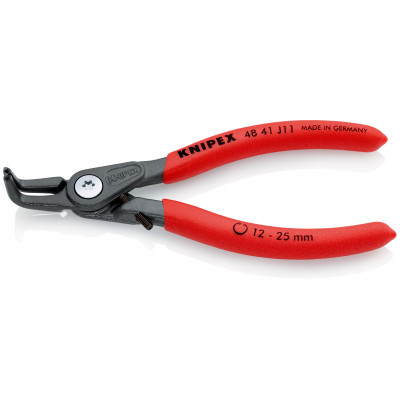 Pince circlips intérieurs coudée à 90° réglable de 12 à 25mm - 130mm - Gaine PVC - KNIPEX | 48 41 J11