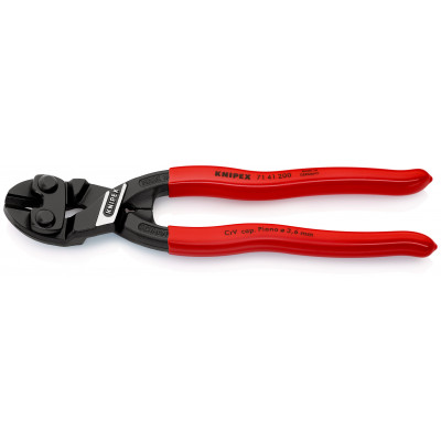 Coupe boulons CoBolt® tranchant ajouré 200mm coudé - Gainage PVC - KNIPEX | 71 41 200