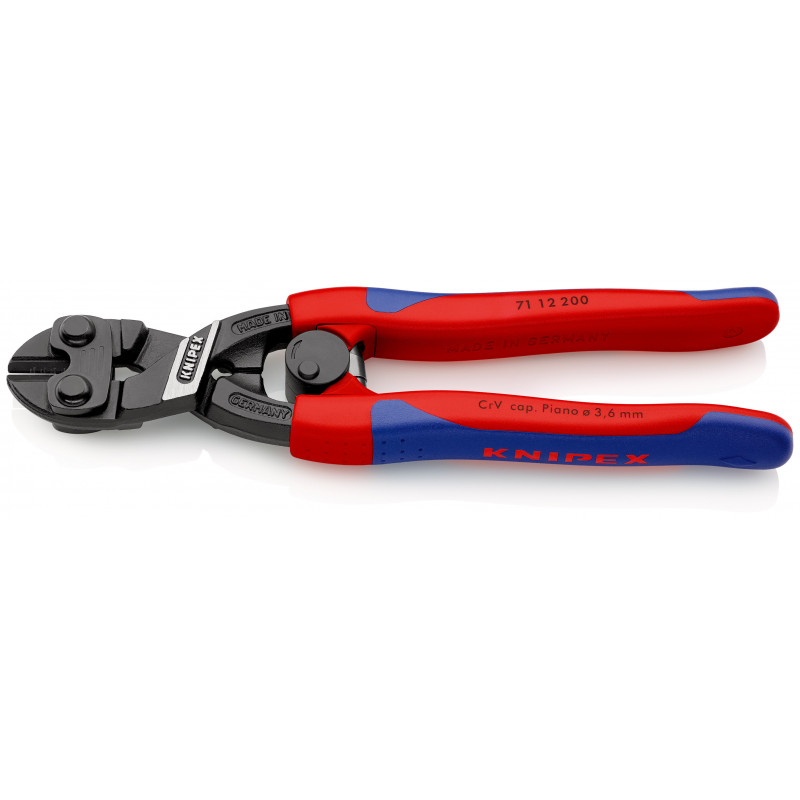 Coupe boulons compact CoBolt® 200mm - Ressort - Gainage bi-matière - KNIPEX | 71 12 200