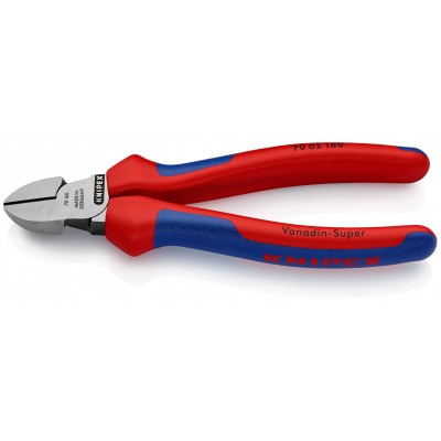 Pince coupante de côté 160mm - Tête étroite - Gainage bi-matière - 62 HRC - KNIPEX | 70 02 160
