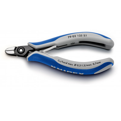 Pince coupante électronique avec arêtes arrondies - 125mm - Gainage bi-matière - KNIPEX | 79 02 125 S1
