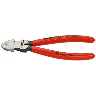 Pince coupante pour fibre optique avec ressort 160mm - Gainage PVC - KNIPEX | 72 51 160