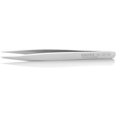 Brucelle de précision 120mm droite - Pointue - Acier inoxydable antimagnétique - KNIPEX | 92 22 06