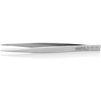 Brucelle de précision 125mm droite - Bouts carrés émoussés - Acier chromé - KNIPEX | 92 84 18