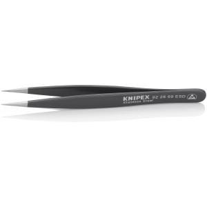Brucelle de précision 130mm droite ESD Pointue Acier inoxydable antimagnétique - KNIPEX | 92 28 69 ESD