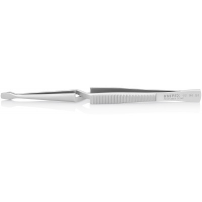 Brucelle de précision 160mm droite - Becs croisés - Pointes larges -Acier chromé - KNIPEX | 92 94 91