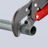 Clé serre-tubes en "S" 330mm - Gainée PVC - Réglage par bouton - Capacité 42mm - KNIPEX | 83 61 010