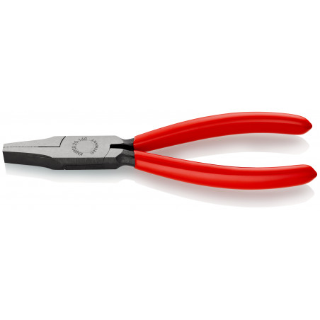 Pince à becs courts et plats - 160mm - Gainage PVC - Tête polie - KNIPEX | 20 01 160