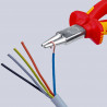 Pince à becs courts et ronds 160mm - Gainage bi-matière - Chromée - Isolée 1000V - KNIPEX | 22 06 160