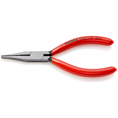 Pince à becs plats avec tranchant - 140mm - Gainage PVC - Tête polie - KNIPEX | 23 01 140