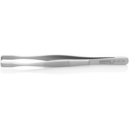 Pince brucelle inox de positionnement 143mm pointes à 90° - KNIPEX | 92 01 07