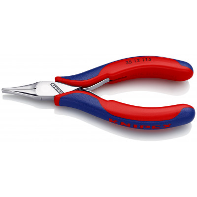 Pince de préhension - Becs plats lisses - 115mm - Bi-matière - Polie miroir - KNIPEX | 35 12 115