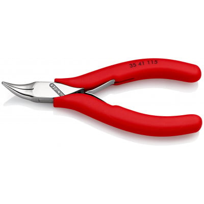 Pince de préhension - Becs plats lisses 45° - 115mm - Gainage PVC - Polie miroir - KNIPEX | 35 41 115