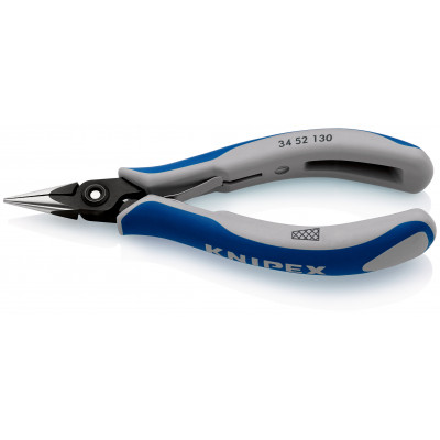 Pince de préhension de précision - Becs demi-ronds striés - 130mm - Bi-matière - KNIPEX | 34 52 130