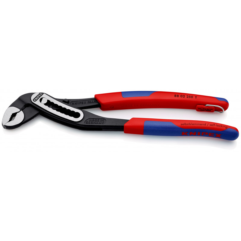 Pince multiprise Alligator® 250mm - Gainage bi-matière - Œillet antichute - KNIPEX | 88 02 250 T