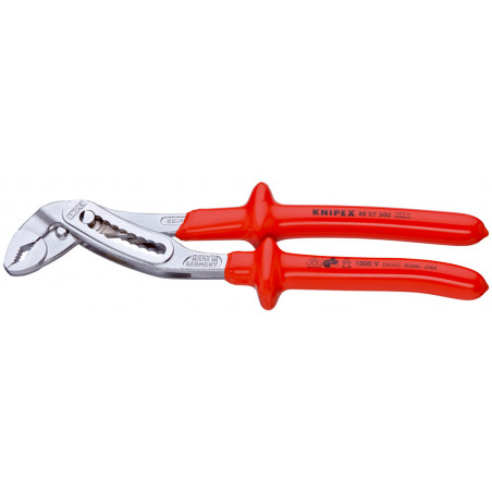Pince multiprise Alligator® 300mm - Gainage surmoulé isolé 1000V - Chromée - KNIPEX | 88 07 300