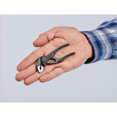 Pince multiprise Cobra® XS 100mm - Capacité 28mm - Sur carte - KNIPEX | 87 00 100 BK