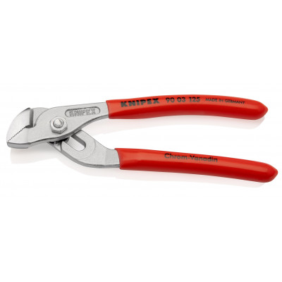 Pince multiprise miniature 125mm - Gainage PVC - Chromée - Capacité 14mm - KNIPEX | 90 03 125
