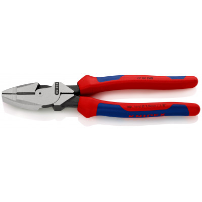 Pince universelle "Linesman's" 240mm - Gainage bi-matière - KNIPEX | 09 02 240