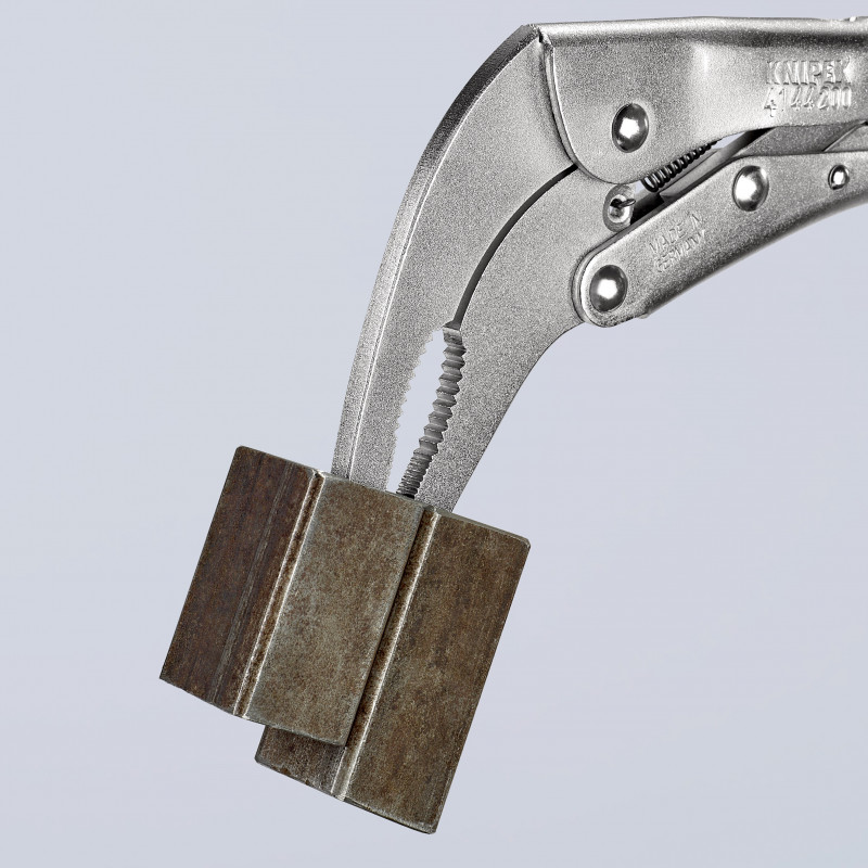 Pince-étau universelle - 200mm - Becs longs coudés 70° - Zinguée - Cap. 30mm - KNIPEX | 41 44 200
