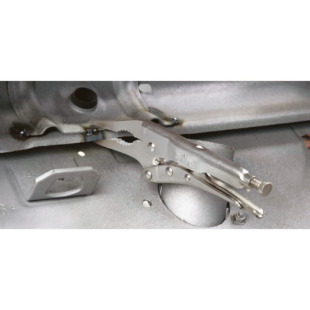 Pince-étau universelle 165mm - Becs longs - Zinguée brillante Section Cap. 24mm - KNIPEX | 41 34 165