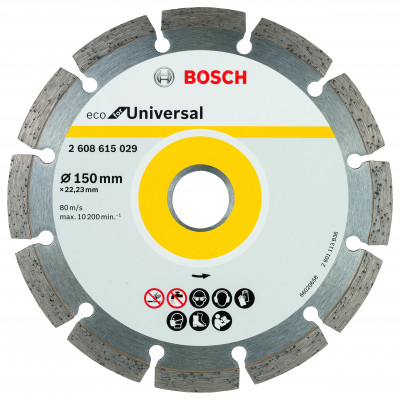 10 Disqu Diama Univers BOSCH 150 X22,23X7 - BOSCH | 2 608 615 042