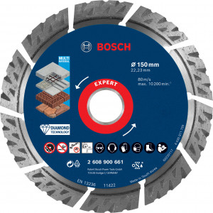 Disque diamant Multi-materiaux EXPERT 150 x22.23x2.4x12mm - BOSCH | 2 608 900 661