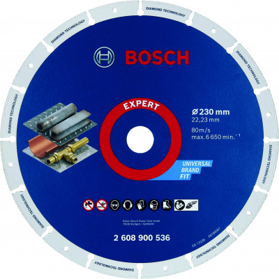 Disque à tronçonner de grande taille Expert Diamond Metal Wheel 230 x 22,23 mm - BOSCH | 2 608 900 536