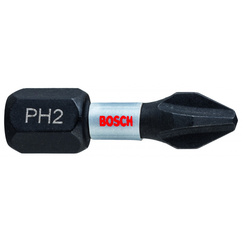 2 embouts de vissage qualité Impact PH2 emmanchement hexagonal 25mm - BOSCH | 2 608 522 403