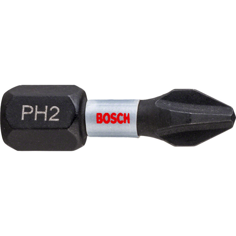 2 embouts de vissage qualité Impact PH2 emmanchement hexagonal 25mm - BOSCH | 2 608 522 403