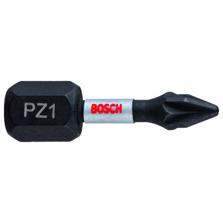 2 embouts de vissage qualité Impact PZ1 emmanchement hexagonal 25mm - BOSCH | 2 608 522 400