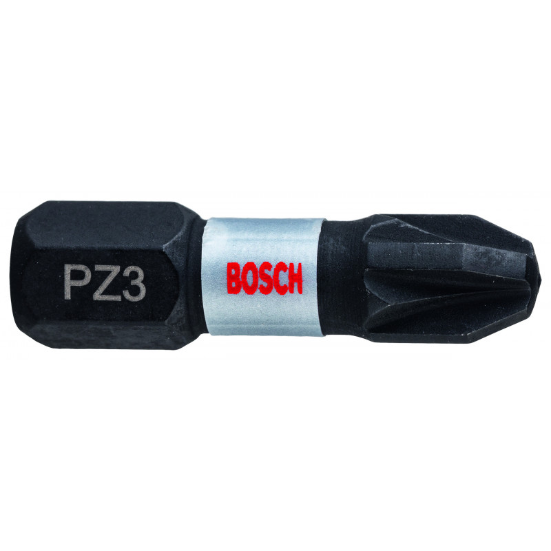 2 embouts de vissage qualité Impact PZ3 emmanchement hexagonal 25mm - BOSCH | 2 608 522 402