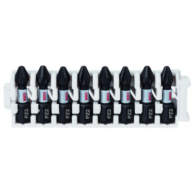 Kit 8 Embouts de vissage qualité Impact 8xPZ2 25mm - BOSCH | 2 608 522 325