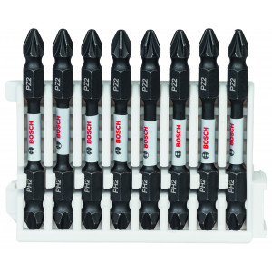 Kit 8 Embouts de vissage qualité Impact double tête 8xPH2-PZ2 65mm - BOSCH | 2 608 522 333
