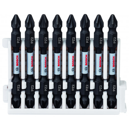 Kit 8 Embouts de vissage qualité Impact double tête 8xPZ2 65mm - BOSCH | 2 608 522 338