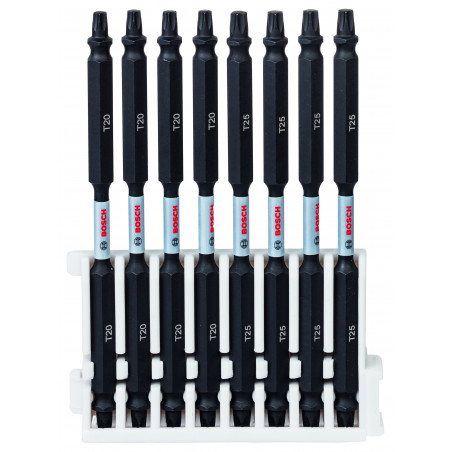 Kit 8 Embouts qualité Impact double tête 4xT20 4xT25 110mm - BOSCH | 2 608 522 349