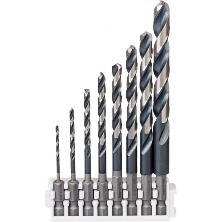 Kit 8 forets Métal qualité Impact 2,0 3,0 4,0 5,0 6,0 7,0 8,0 10,0mm - BOSCH | 2 608 577 139