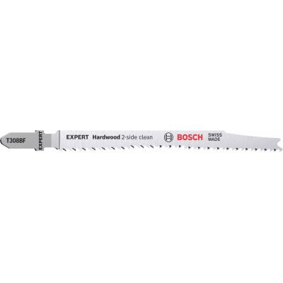 25 Lames scie sauteuse EXPERT BIM Sans éclat Bois dur 117mm T308BF - BOSCH | 2 608 900 545
