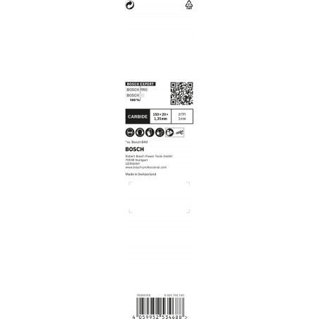 1 Lame scie sabre EXPERT Carbure Désincarcération 150 mm S957CHM - BOSCH | 2 608 900 378