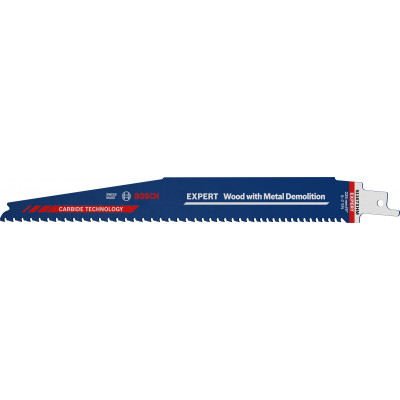 3 Lames scie sabre EXPERT Carbure Démolition Bois & Métal 225mm S1167XHM - BOSCH | 2 608 900 399