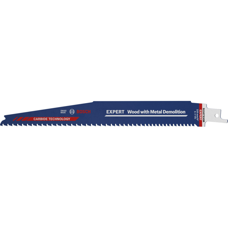 3 Lames scie sabre EXPERT Carbure Démolition Bois & Métal 225mm S1167XHM - BOSCH | 2 608 900 399