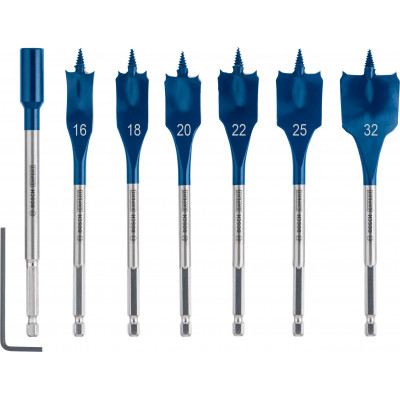 Mèche plate Expert SelfCut Speed 16/18/20/22/25/32 mm 7 pces - BOSCH | 2 608 900 334
