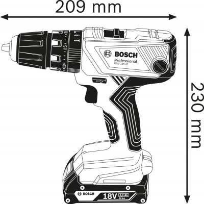 Perceuse a percussion gsb 18v- 21 2x2,0ah gal 1820 lc - BOSCH | 0 601 9H1 109