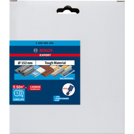 Scie trépan Power Change EXPERT Carbure Endurance Multimatériaux Ø152mm - BOSCH | 2 608 900 444