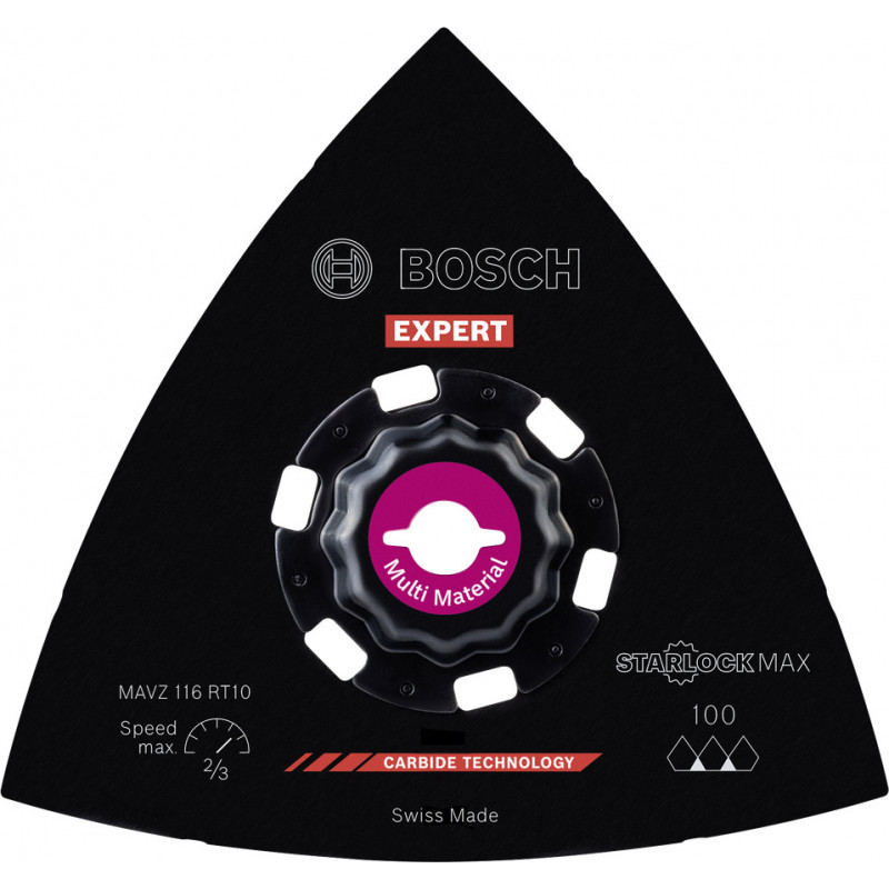 Plateau de ponçage EXPERT StarlockMax Carbure Multimaterial 116mm MAVZ116RT1 - BOSCH | 2 608 900 051
