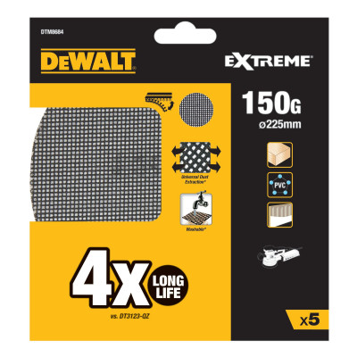 Disque Abrasif Velcro Ø225mm Grain 150 - Dewalt | DTM8684